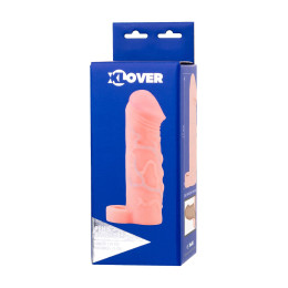 Насадка XLover by TOYFA Increase+ для увеличения размера, с кольцом, TPR, телесный, 17 см