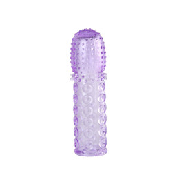 Насадка на пенис рельефная TOYFA Basic, TPE, фиолетовый, 13,5 см