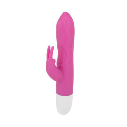 Вибратор с клиторальным стимулятором,  3 режима вибрации, розовый