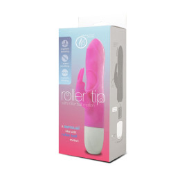 Вибратор с клиторальным стимулятором,  3 режима вибрации, розовый