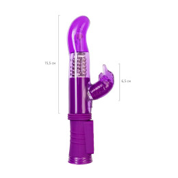 Вибратор с клиторальным стимулятором A-Toys by TOYFA High-Tech fantasy, TPR, фиолетовый, 22,5 см