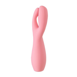 Вибростимулятор Satisfyer Threesome 3, силикон, розовый, 14 см