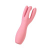 Вибростимулятор Satisfyer Threesome 3, силикон, розовый, 14 см