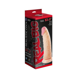 Фаллоимитатор неоскин - СУПЕРГИГАНТ с присоской, Lovetoy, TPR, телесный, 32 см