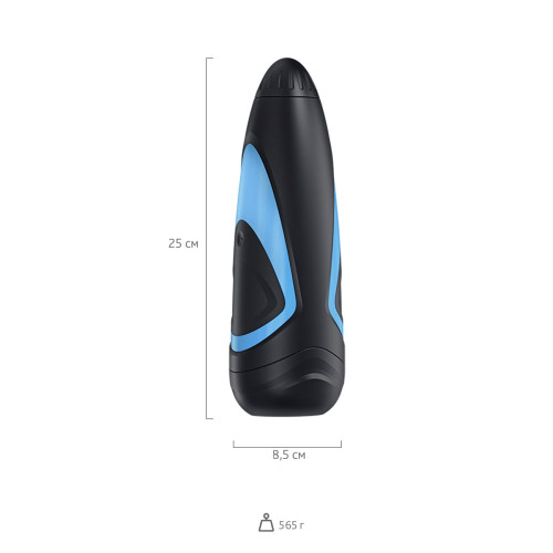 Мастурбатор нереалистичный Satisfyer Men One с регулировкой давления, силикон, чёрный, 25,5 см