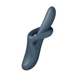 Вибратор и ротатор с функцией нагрева Satisfyer Heat Flex 4, силикон, серый