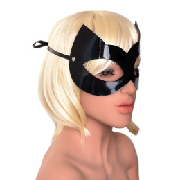 Маска Штучки-дрючки «Кошка», лакированная кожа, черная