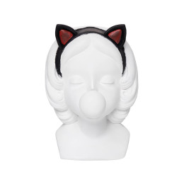 Подставка под сувенирную продукцию "Девочка с жвачкой" белый, черный