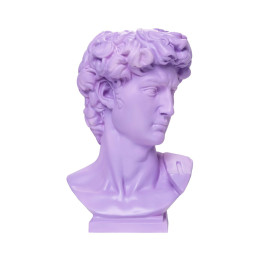 Подставка под сувенирную продукцию "Бюст Давида" фиолетовый