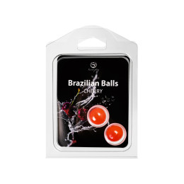 Массажное масло SECRET PLAY BRAZILIAN BALLS, вишня, 2 х 4 гр