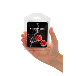 Массажное масло SECRET PLAY BRAZILIAN BALLS, вишня, 2 х 4 гр
