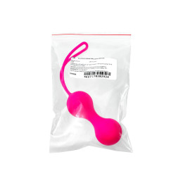 Вагинальные шарики двойные, силикон, розовый, 8 см, 64 гр. (в пакете)