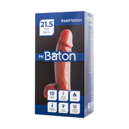 Вибратор-пульсатор реалистичный, Mr.Baton, RealMotion, силикон, 21,5см, Ø5