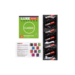 Презервативы Luxe, royal, classic, 18 см, 5,2 см, 3 шт.