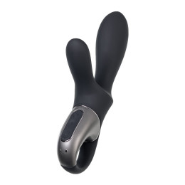 Вибростимулятор-унисекс с подогревом Satisfyer Heated Climax+ Connect App, черный, 20,7 см