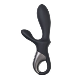 Вибростимулятор-унисекс с подогревом Satisfyer Heated Climax+ Connect App, черный, 20,7 см