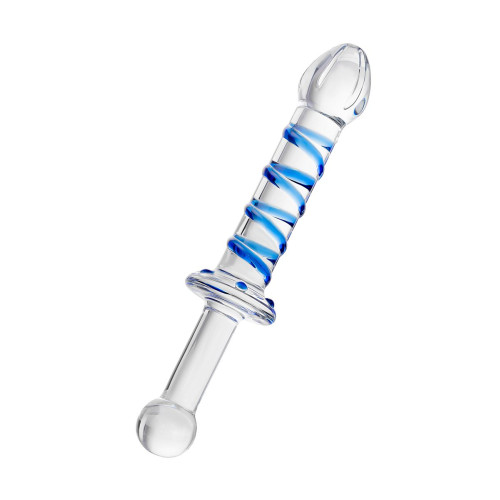 Двусторонний фаллоимитатор Sexus Glass, стекло, прозрачный, 22,5 см