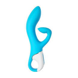 Нереалистичный вибратор Satisfyer Embrace me, силикон, бирюзовый, 22,5 см