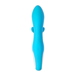 Нереалистичный вибратор Satisfyer Embrace me, силикон, бирюзовый, 22,5 см