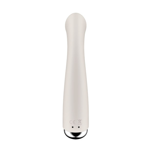 Вибратор для точки G  с ротацией Satisfyer Spinning G-Spot 1, силикон, бежевый, 16,8 см