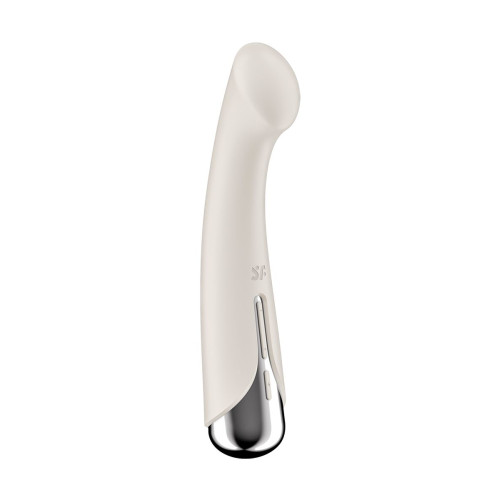 Вибратор для точки G  с ротацией Satisfyer Spinning G-Spot 1, силикон, бежевый, 16,8 см