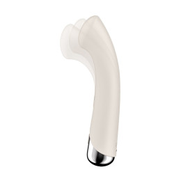 Вибратор для точки G  с ротацией Satisfyer Spinning G-Spot 1, силикон, бежевый, 16,8 см
