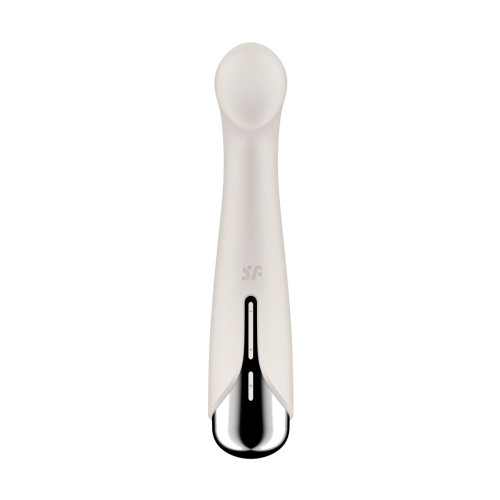 Вибратор для точки G  с ротацией Satisfyer Spinning G-Spot 1, силикон, бежевый, 16,8 см