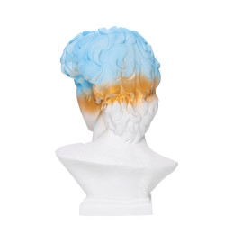 Подставка под сувенирную продукцию "Бюст Давида" гоубой с золотом