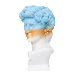 Подставка под сувенирную продукцию "Бюст Давида" гоубой с золотом