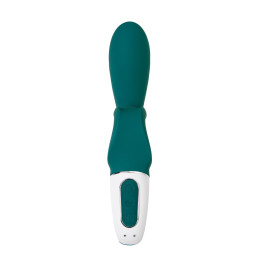 Нереалистичный вибратор Satisfyer Hug me Connect App, силикон, серо-голубой, 20,5 см