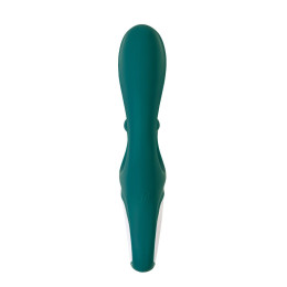 Нереалистичный вибратор Satisfyer Hug me Connect App, силикон, серо-голубой, 20,5 см