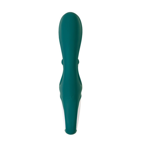Нереалистичный вибратор Satisfyer Hug me Connect App, силикон, серо-голубой, 20,5 см
