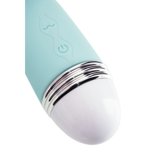 Вибратор с клиторальным стимулятором Flovetta IRIS, силикон, голубой, 22 см