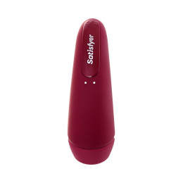 Вакуум-волновой стимулятор с вибрацией Satisfyer Curvy 1 Connect App, силикон, бордовый, 13,4 см