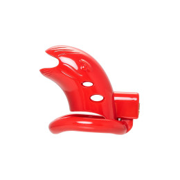 Пояс верности мужской Black&Red by TOYFA, ABS пластик, красный, 10 см