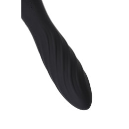 Двусторонний вибромассажер Black&Red by TOYFA, силикон, черный, 21 см