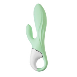 Вибратор с расширением Satisfyer Air Pump Bunny 5+ Connect App, силикон, мятный, 10 см