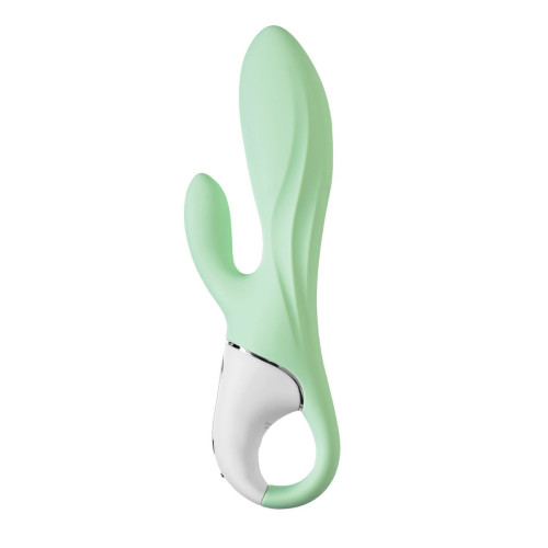 Вибратор с расширением Satisfyer Air Pump Bunny 5+ Connect App, силикон, мятный, 10 см
