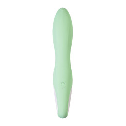 Вибратор с расширением Satisfyer Air Pump Bunny 5+ Connect App, силикон, мятный, 10 см