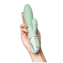 Вибратор с расширением Satisfyer Air Pump Bunny 5+ Connect App, силикон, мятный, 10 см