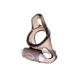 Эрекционное кольцо на пенис с вибрацией XLover by TOYFA, TPE, черный прозрачный, 7 см