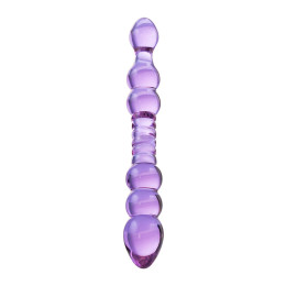 Двусторонний фаллоимитатор Sexus Glass, стекло, розовый, 22,5 см