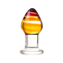 Анальная втулка Sexus Glass, стекло, прозрачная, 9 см, Ø 4 см