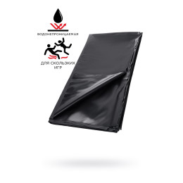 Простыня для секса Black&Red by TOYFA, ПВХ, черный, 220х200