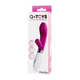 Вибратор с клиторальным стимулятором A-Toys by TOYFA Mady, силикон, розовый, 20,4 см