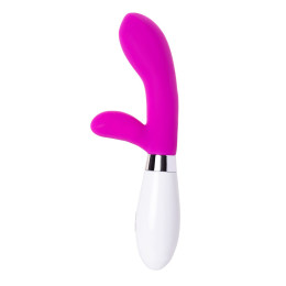 Вибратор с клиторальным стимулятором A-Toys by TOYFA Mady, силикон, розовый, 20,4 см