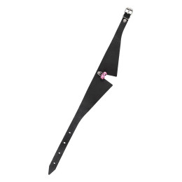 Чокер-воротник Pecado BDSM, с бубенчиками, натуральная кожа, черный