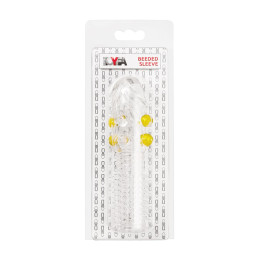Насадка на пенис с шариками TOYFA Basic, TPE, прозрачный, 14 см