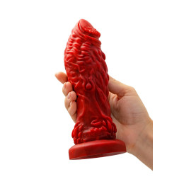 Вибратор Black&Red by TOYFA Monster Docus, силикон, красно-черный, 20 см