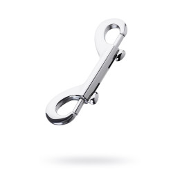 Карабин двусторонний Metal by TOYFA, металл, серебряный, 9 см